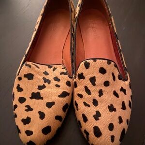 Madewell Tan and Black Animal Print Flats